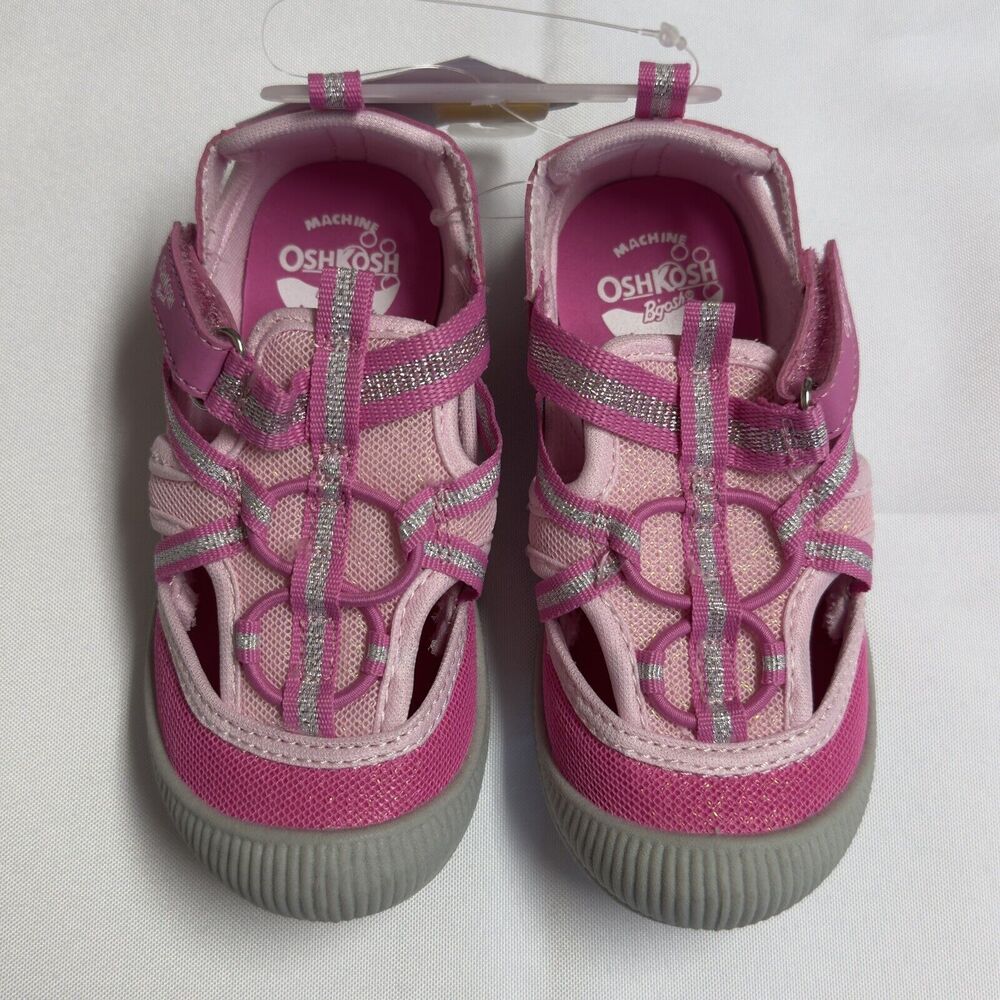 OshKosh Everplay Flexible Outsole Bump Toe Sandal Toddler Size 9 Pink - Picture 2 of 6